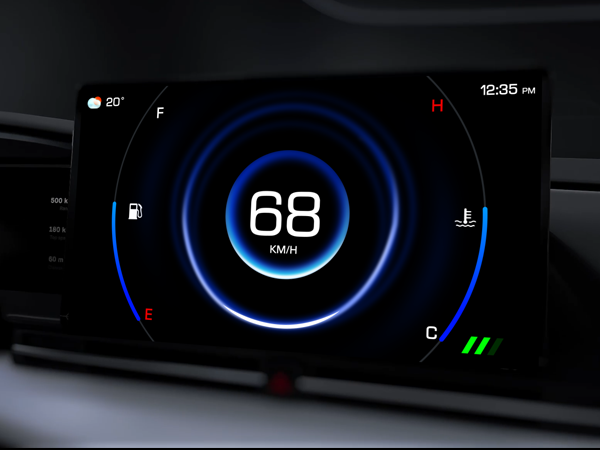 现代汽车数字仪表盘